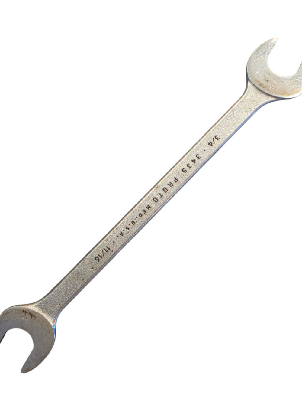 Proto No. 3435 double open-end thin tappet wrench sized 3/4" x 11/16"